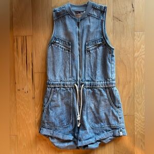 One Teaspoon Lilly Sporty Denim Jumpsuit Romper / Free People